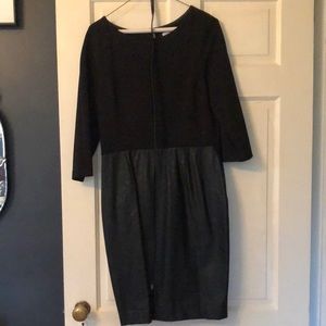 Calvin Klein faux leather dress with belt